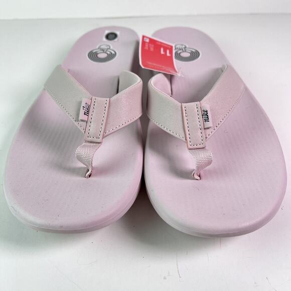 Nike Bella Kai Thong Women 11 Flip-Flop Slide Sandal AO3622 607 Barely Rose/Grey - Picture 6 of 8